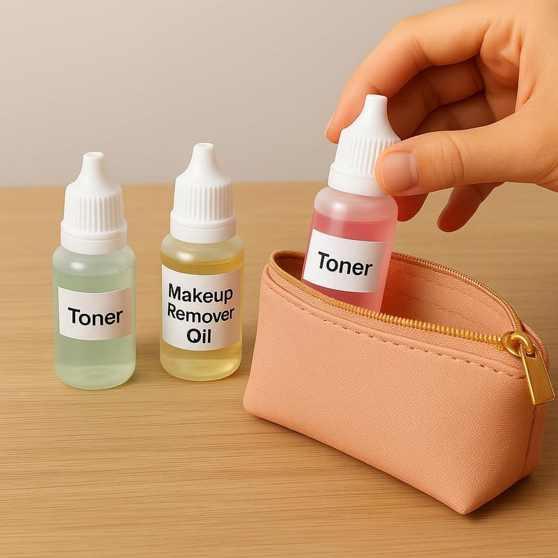Pretwad 5 PCS (4 Bottles + 1 Funnel) 15ml (0.5oz) Small Plastic Dropper Bottles - Empty, White Eye Liquid Dropper Bottles, Squeezable & Portable Travel Containers for Eye Drops, Refillable with Cap and Plug - Image 2